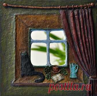 Ждёт. Зеркало с ручной росписью для украшения интерьера – купить в интернет-магазине на Ярмарке Мастеров с доставкой - FXCQRU | Москва