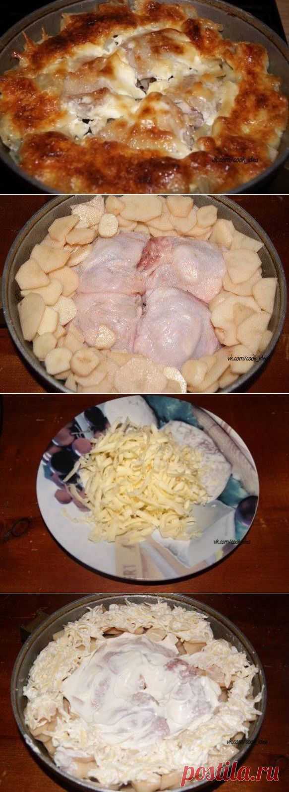 Куриные бедра в картофельном кольце