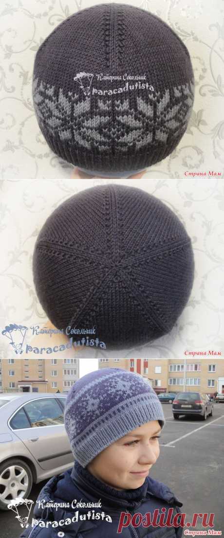 Жаккардовые шапки для мужа и сына