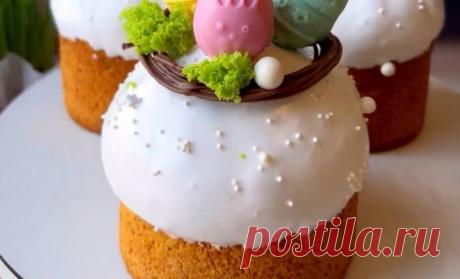 Творожный бездрожжевой кулич