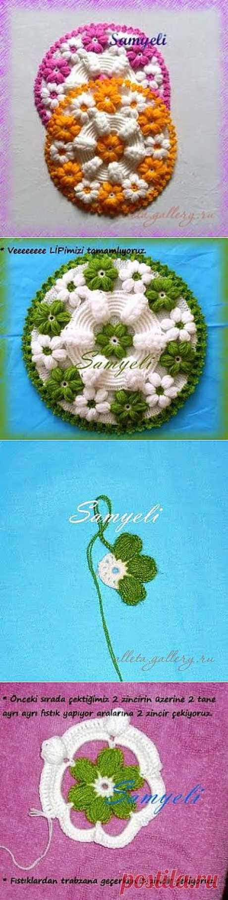 СИДУШКИ-КОВРИКИ крючком... мастер-класс... ОЧЕНЬ красиво....