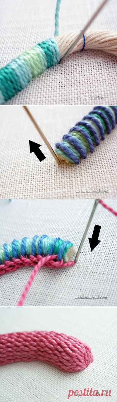 Stitch Play: Casalguidi Stitch – or Really Raised Stem Stitch! – Needle’nThread.com