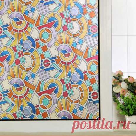 Geometric Patterns Frosted Window Film PVC Glass Sticker Privacy Home Decoration - US$8.99