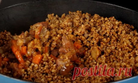 Гречка пышет как плов: засыпаем в кастрюлю вместе с овощами и мясом