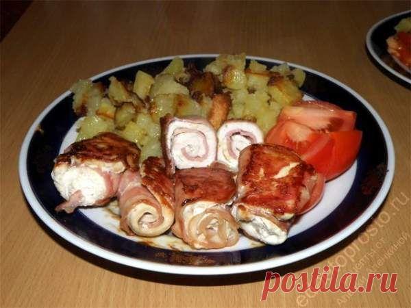 Рулетики из куриной грудки - только 2 компонента и 10 минут у плиты - Простые рецепты Овкусе.ру