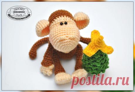 Вязаная обезьяна - CrochetToys. Игрушки ручной работы