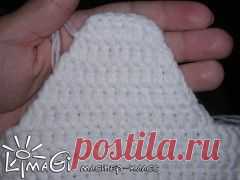 Ушки лицевыми рядами с протягиванием нити | Шапомания и я