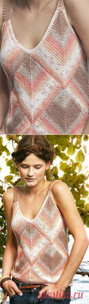 Топ в стиле пэчворк спицами. Вязание в стиле пэчворк спицами | Домоводство для всей семьи.