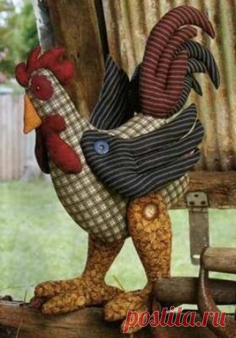 Петушок своими руками. Мягкая игрушка с выкройкой / Тильда, мягкие игрушки своими руками, выкройки / КлуКлу. Рукоделие - бисероплетение, квиллинг, вышивка крестом, вязание