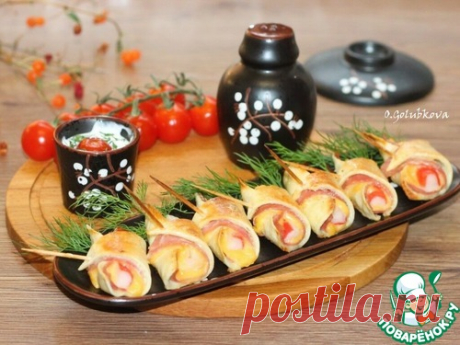 Рогалики с ветчиной, сыром и крабовыми палочками – кулинарный рецепт