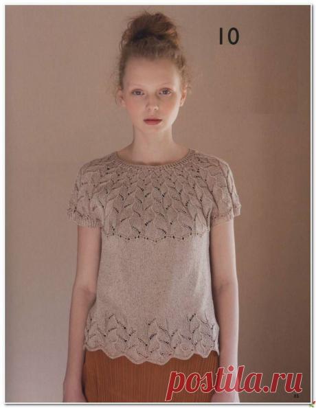 ПУЛОВЕР С КРУГЛОЙ КОКЕТКОЙ..