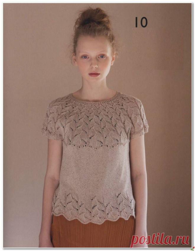 ПУЛОВЕР С КРУГЛОЙ КОКЕТКОЙ..