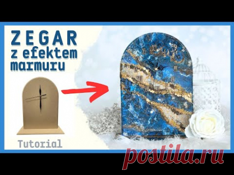 Zegar stojący decoupage krok po kroku No. 985