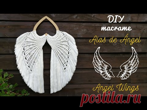 КРЫЛЬЯ АНГЕЛА своими руками в МАКРАМЕ (пошагово)