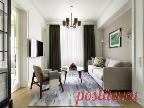 Светлая квартира 58 м² с винтажной мебелью в Москве | ELLEDECORATION