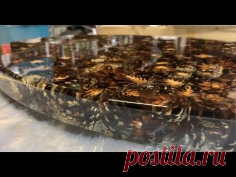 Столик из шишек и эпоксидной смолы,часть 1