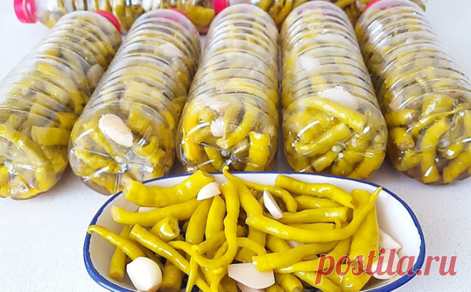 Маринуем острый перец без закатки и кипятка. Закрываем в бутылке на 3 дня, и можно подавать