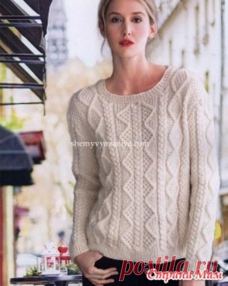 Пуловер с аранами. Понравился. Делюсь - Вязание - Страна Мам
