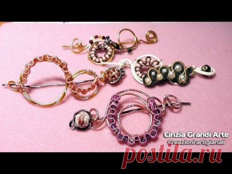 DIY - Spilloni wire - Soutache per sciarpe, scialli, cardigan, capelli