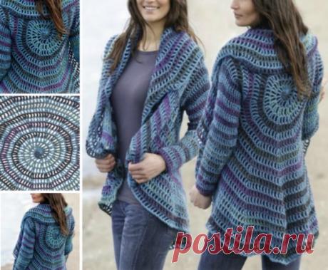 Вязание Крючком Круговой Узор Куртка