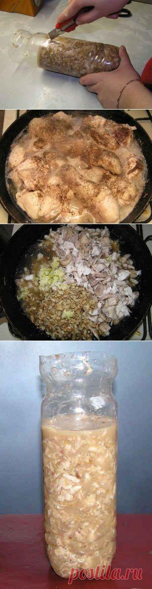 Как приготовить куриный рулет в бутылке | БУДЕТ ВКУСНО!