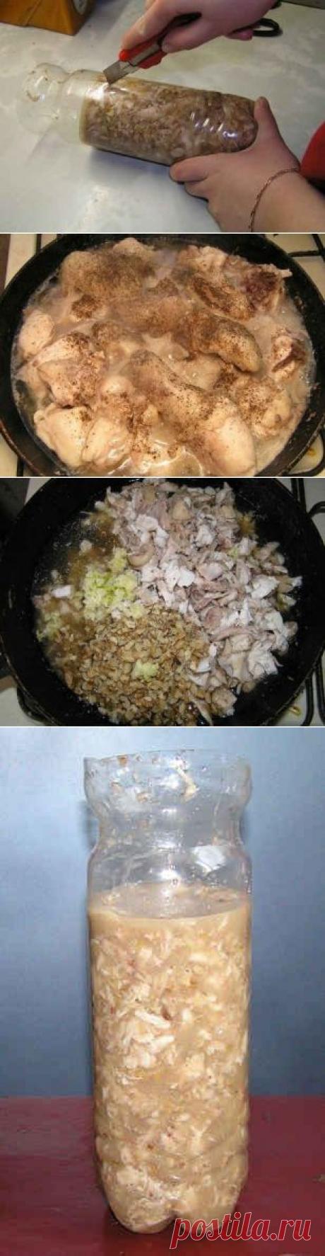 Как приготовить куриный рулет в бутылке | БУДЕТ ВКУСНО!