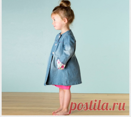 Шьем джинсовый плащик для девочки

#прошитье #дети #плащ