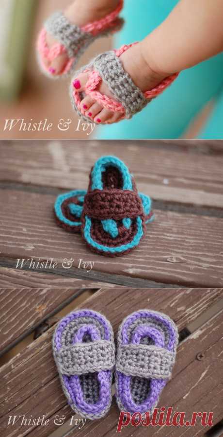 Crochet Baby Flip Flop Sandals