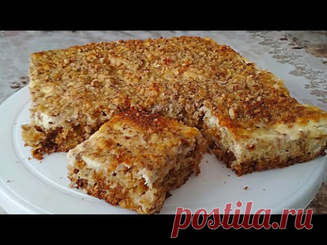Пирог на сметане. Овсяно ореховый пирог для диабетика. Идеальный завтрак