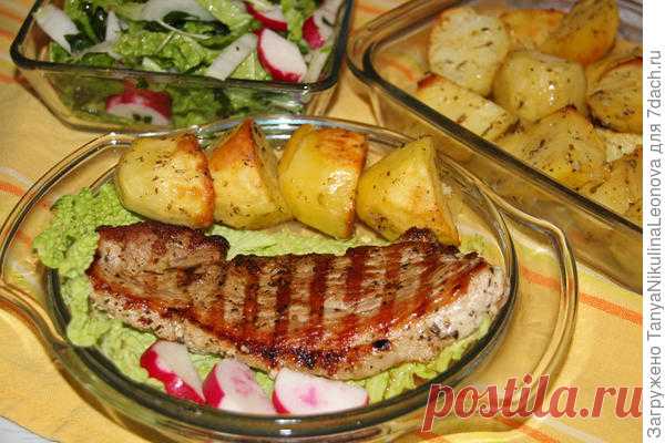 Мясо-гриль в новой сковороде от Чугункофф