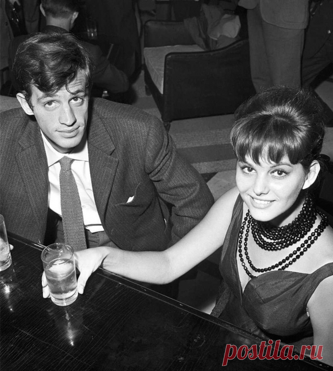 Жан-Поль Бельмондо и Клаудия Кардинале в Риме, 1960 год.