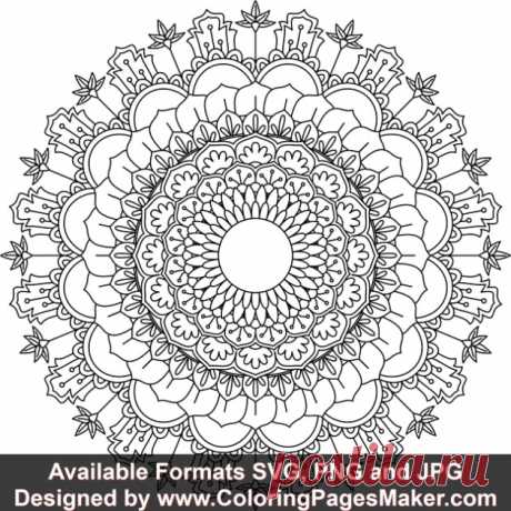 SVG Mandala Art #185 &amp;#8211; ColoringPagesMaker