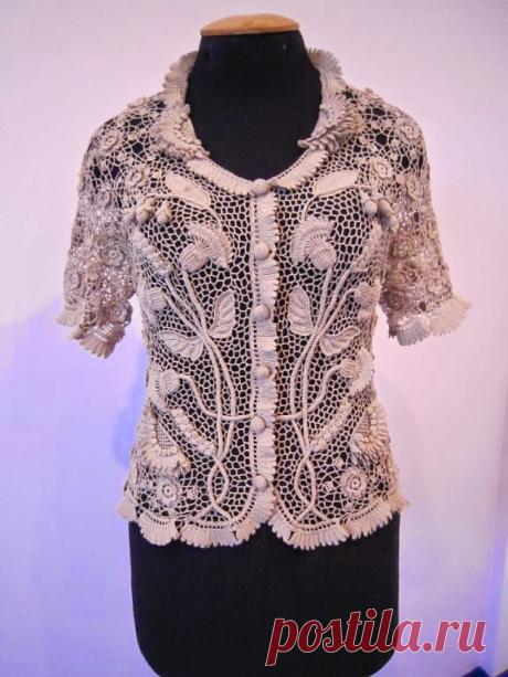 Irish crochet &amp;: Очень красивый и нежный жакет. Ирландия