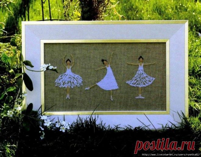 Вышивание крестиком, схемы балерин / Вышивание крестиком - схемы вышивки для начинающих, картинки / КлуКлу. Рукоделие - бисероплетение, квиллинг, вышивка крестом, вязание