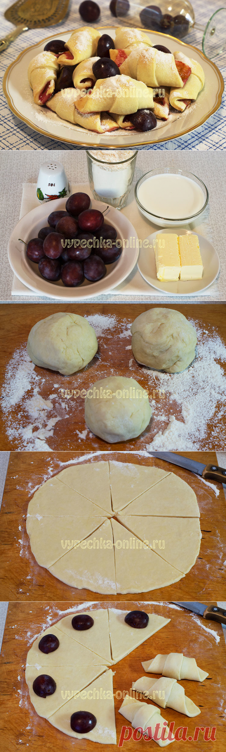 Рогалики на кефире без дрожжей