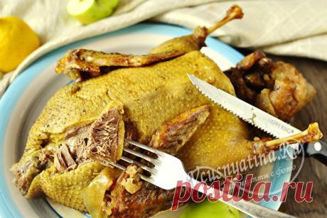 Утка с яблоками: рецепт, тушеная в утятнице целиком