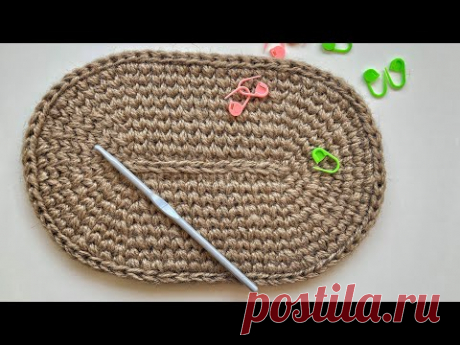 Вяжу овал без подсчета петель только таким способом