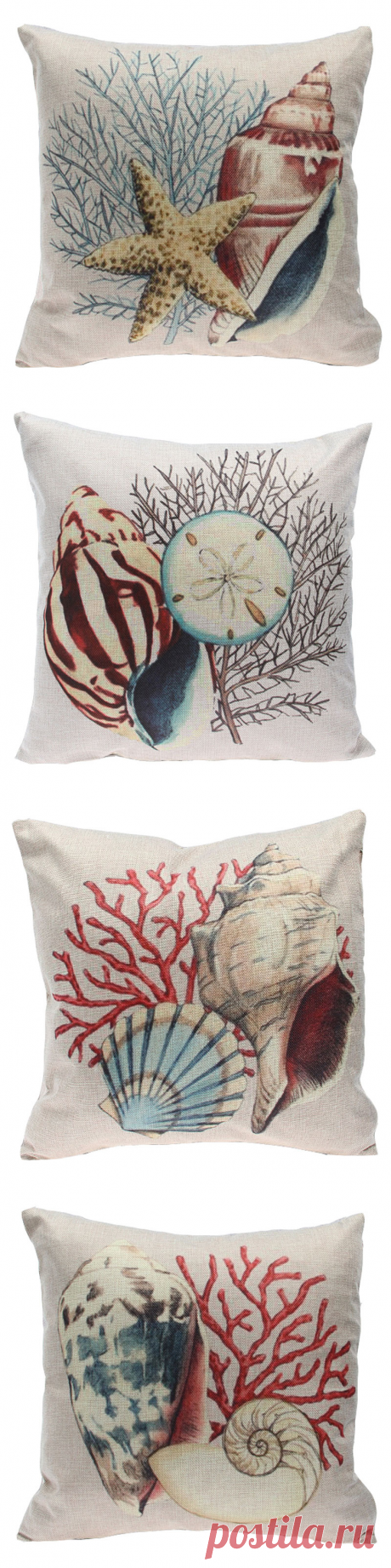 Морской жизни Чехлы для подушек из хлопка и льна Чехлы для подушек диваном автомобиль сиденье стула Пледы наволочка Декоративные подушки аквариум купить на AliExpress
