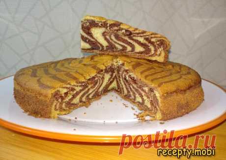 Пирог «Зебра» на кефире в духовке

✅Ингредиенты
сахар – 150 г, (или по вкусу);
сливочное масло – 100 г;
соль – по вкусу;
яйца – 3 шт;
какао порошок – 10 г;
ванилин – 1/3 ч. л. (или по вкусу);
мука – 190 г;
кефир – 220 мл;
сода – 2/3 ч. л.