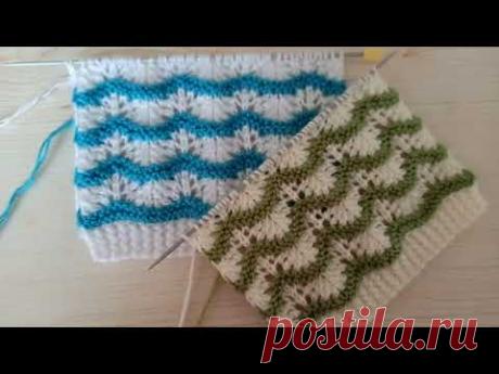 ÇOK BEĞENİLEN RENKLİ DALGALAR ÖRGÜ MODELİ YAPILIŞI/ Knitting Patterns