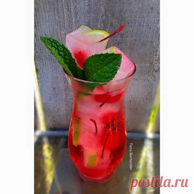 Cherry Lime Seltzer Cocktail - TipsyBartender.com