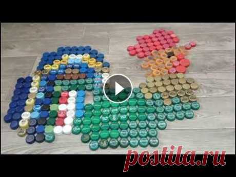 ПЕТУХ ИЗ КРЫШЕК || МОЗАИКА ИЗ КРЫШЕК ОТ БУТЫЛОК || ДЕКОР ДАЧИ И САДА Всем привет! Меня зовут Юлия. В этом видео я делаю мозаику из крышек от бутылок. А именно ПЕТУХА - украшение для дачи и сада. Крышки между собой я скр...