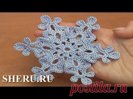 Снежинка крючком Урок 37 Готовимся к Новому году