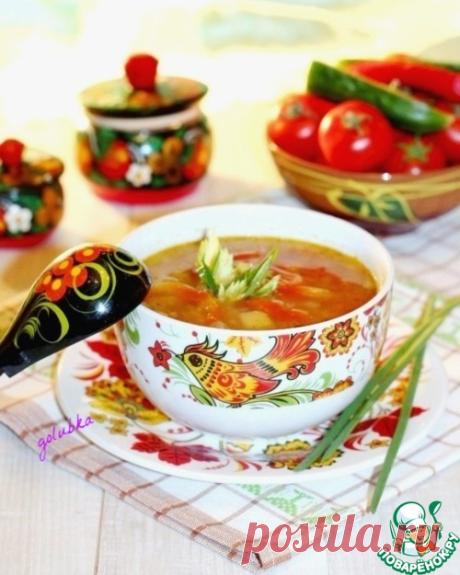 Кубанский чесночный суп с рисом - кулинарный рецепт