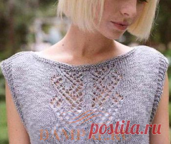 АЖУРНАЯ ТУНИКА «PICK’S TUNIC» 
Описание вязания туники от дизайнера Susanna Ic переведено из журнала“Interweave Knits”. 

Размеры: 

Окружность груди – 82.5 (91.5, 103, 112, 123, 132, 143.5) см. 

Необходимые материалы: 

Пряжа Juniper Moon Farm Zooey (60% хлопок, 40% лён; 260 м / 100 грамм в мотке) – 3 (3, 3, 3, 4, 4, 4) мотка. 

Необходимые инструменты: 

Спицы № 4, маркеры петель, гобеленовая игла. 

Плотность вязания: 

18 петель и 26 рядов = 10 см лицевой глади; 

23 ...