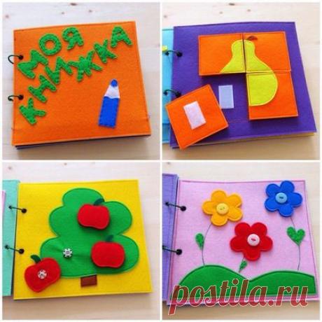 Развивающая книжка из фетра - фетр,развитие мелкой моторики,развитие моторики