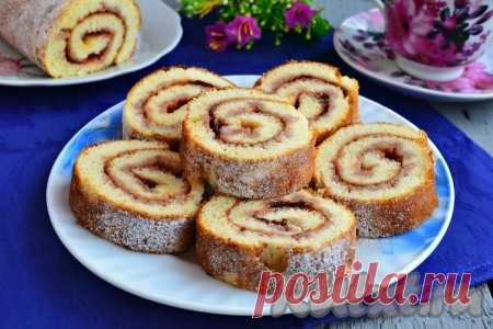 Рулет из сгущенки на скорую руку - 10 пошаговых фото в рецепте