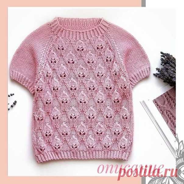 Кофточка спицами
Автор lyudmila handmade
ОПИСАНИЕ
Размер 110-116
Пряжа Nako Calico 250м/100г (1,5мотка), спицы круговые 4 на леске 40мм, 80мм.

Набрать на круговые спицы 140 + 1петлю, объединить вязание в круг и вязать 6 рядов резинкой 1x1 ( лицевые вязать скрещенными).
Далее вязать 60 петель по схеме (6 раппортов), остальные петли лицевыми. Довязав до уровня пройм 