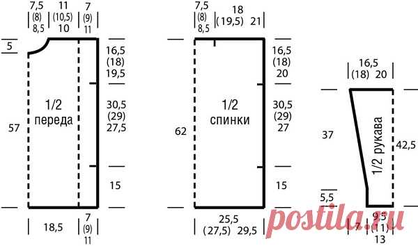 Пуловер цвета кофе с молоком спицами