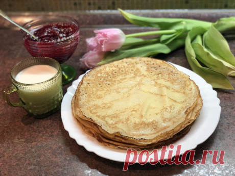 Мой рецепт идеальных блинчиков — очень вкусные, не сухие и мягкие Если вам не по наслышке знакома фраза «первый блин комом», то этот рецепт для вас. Раньше блины я делала на глазок, но то они получались не тонкие, то выходило слишком жидкое тесто и блинчики то и...